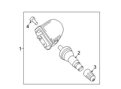 2019 Lincoln Nautilus Tire Pressure Monitoring Diagram