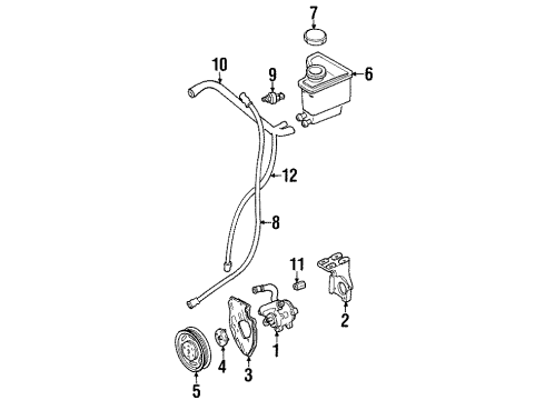 2000 Mercury Mystique P/S Pump & Hoses Diagram 3 - Thumbnail