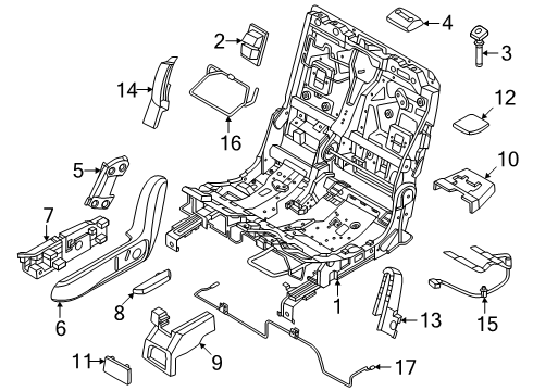 2024 Lincoln Nautilus Rear Seat Components Diagram