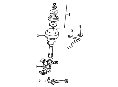 1988 Lincoln Continental Front Suspension Components Diagram