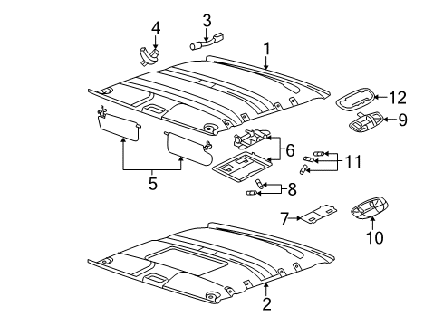 2006 Ford Five Hundred Interior Trim - Roof Diagram