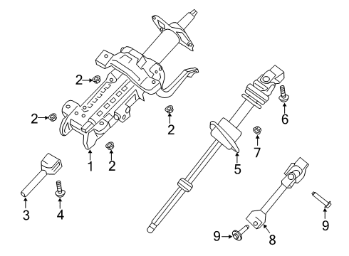 2022 Ford Ranger Steering Column Diagram