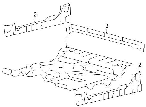 2008 Lincoln Mark LT Floor Side Rail, Passenger Side Diagram for 5L3Z-1610110-AA