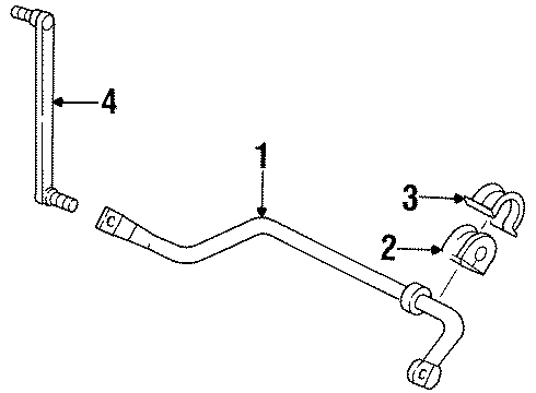 2000 Ford Windstar Stabilizer Bar & Components Diagram