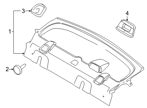 2010 Ford Focus Interior Trim - Rear Body Diagram