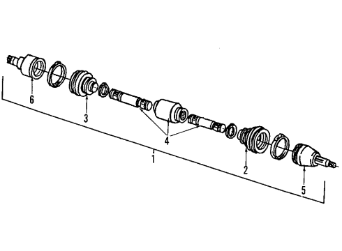 1990 Ford Taurus Axle Shaft - Front Diagram