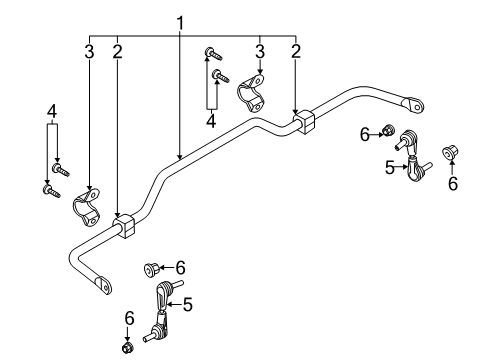 2024 Ford Escape Stabilizer Bar & Components Diagram