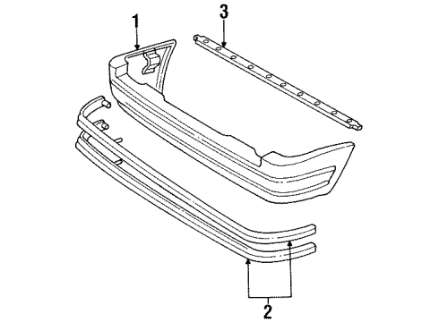 1996 Ford Aerostar Bumper & Components - Rear Diagram