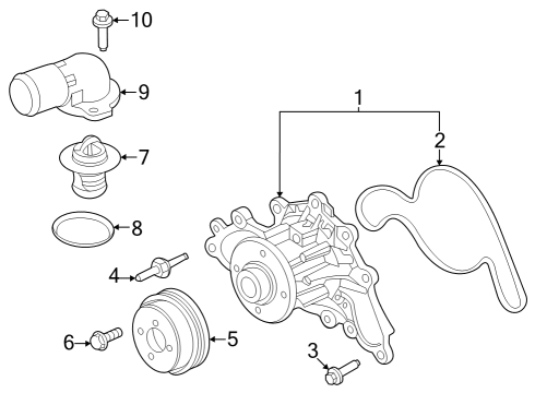 2024 Ford F-350 Super Duty Cooling System Diagram 9 - Thumbnail