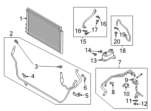 2019 Lincoln Nautilus Valve Bracket Diagram for K2GZ-7B147-A