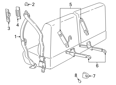 2005 Ford Explorer Sport Trac Height Adjuster, Parchment Tan Diagram for F78Z-16602B82-AAE
