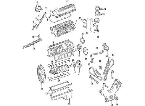 2000 Ford E-350 Super Duty Camshaft & Timing Diagram