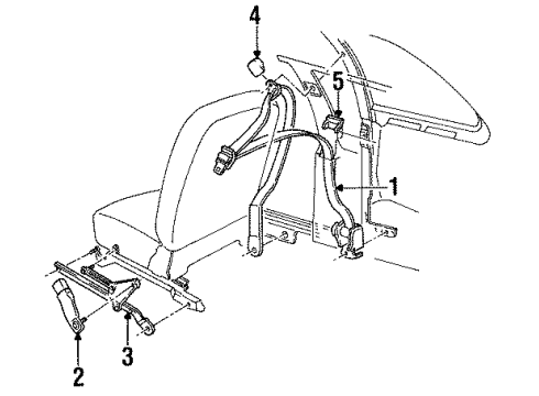 1994 Ford Thunderbird Front Seat Belts Diagram