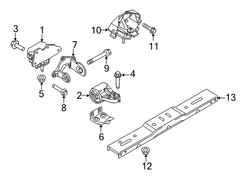 2017 Ford F-150 Engine & Trans Mounting Diagram