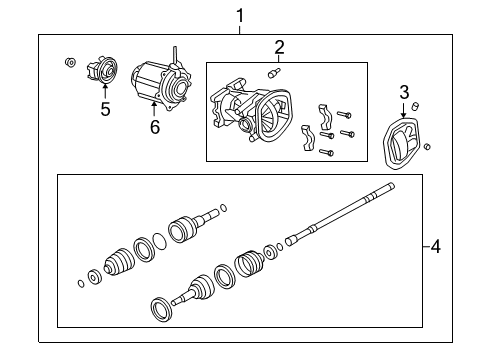 2007 Mercury Mariner Companion Flange Diagram for YL8Z-4851-AA