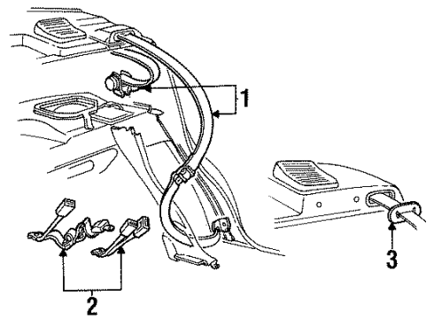 1998 Mercury Sable Bezel Diagram for F7DZ-74611B90-AAD