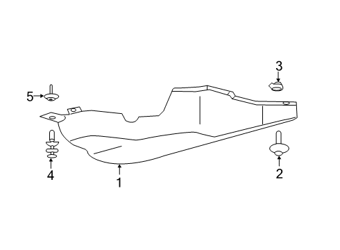 2024 Ford Explorer Under Cover & Splash Shields Diagram