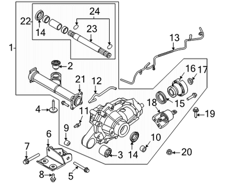 2024 Ford Bronco Carrier & Components - Front Diagram