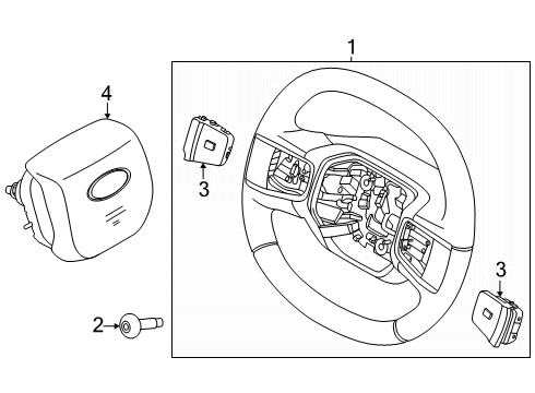 2025 Ford Expedition Steering Wheel & Trim Diagram