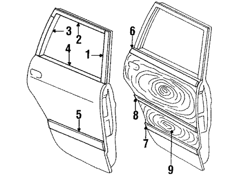 1985 Mercury Marquis Rear Door Diagram