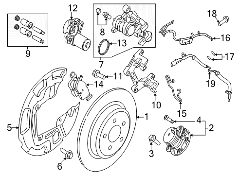 2021 Ford Edge Brake Components Diagram 3 - Thumbnail