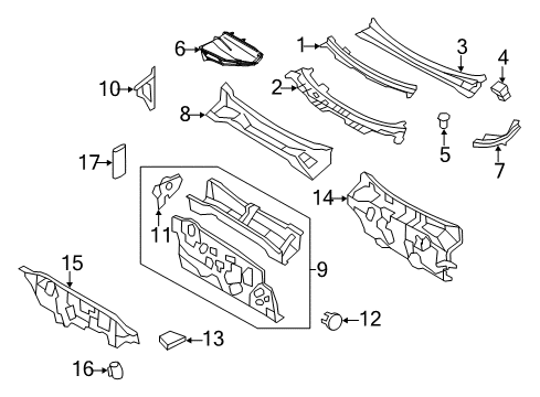 2010 Ford Escape Cowl Diagram