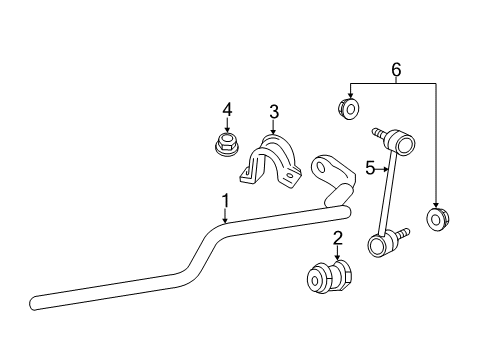 2011 Lincoln MKZ Stabilizer Bar & Components Diagram