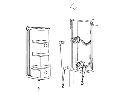 1992 Ford Bronco Combination Lamps Diagram