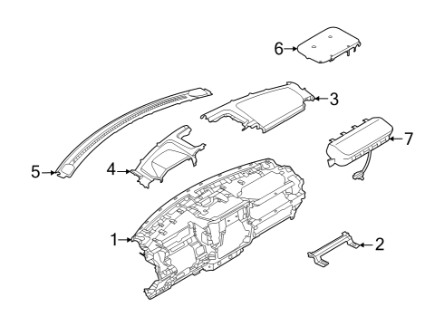 2024 Ford F-150 Lightning Instrument Panel Components Diagram 4 - Thumbnail