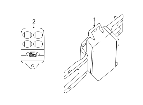 2008 Ford Crown Victoria Keyless Entry Components Diagram