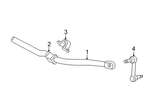 2000 Lincoln LS Stabilizer Bar & Components Diagram 2 - Thumbnail