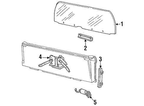 1995 Ford Bronco Tail Gate Diagram 3 - Thumbnail