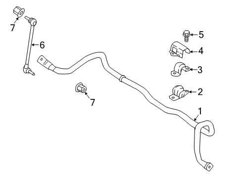 2018 Ford EcoSport Stabilizer Bar & Components Diagram