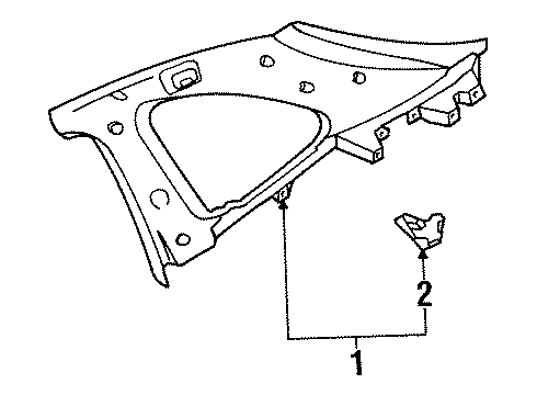 1999 Ford Escort Interior Trim - Quarter Panels Diagram