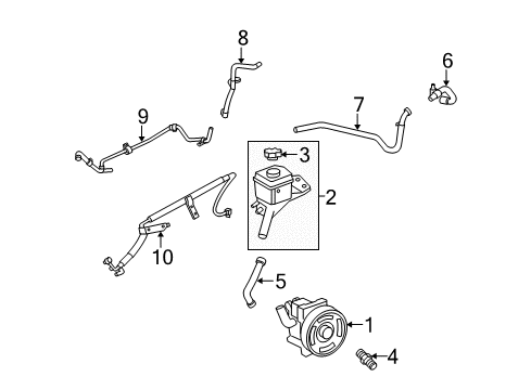 2006 Lincoln Zephyr P/S Pump & Hoses Diagram