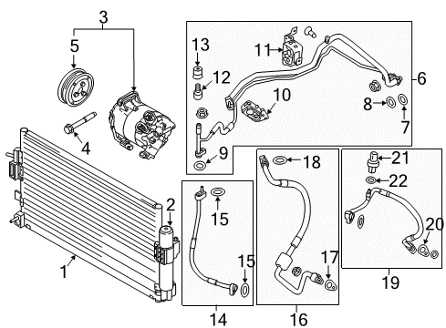 2016 Ford Focus A/C Condenser Diagram 2 - Thumbnail