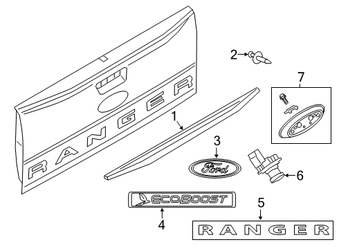2020 Ford Ranger Parking Aid Diagram