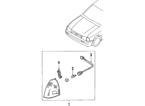 1992 Ford Festiva Side Marker Lamps Diagram
