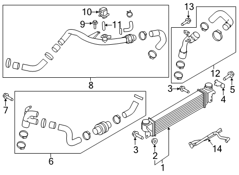 2019 Lincoln Nautilus Intercooler Diagram for F2GZ-6K775-A