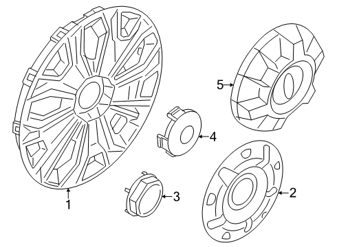 2025 Ford Transit-150 Wheel Covers & Trim Diagram