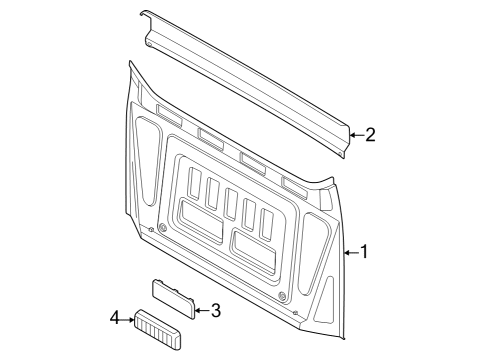 2024 Ford E-Transit Rear Body Diagram