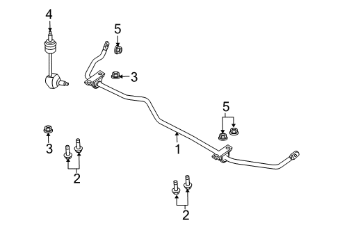2012 Lincoln MKS Stabilizer Bar & Components Diagram 3 - Thumbnail