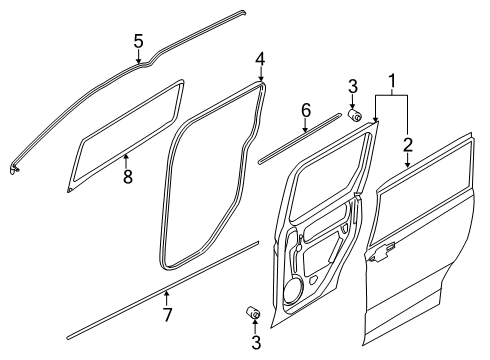 2020 Ford Transit Connect Door & Components Diagram 4 - Thumbnail