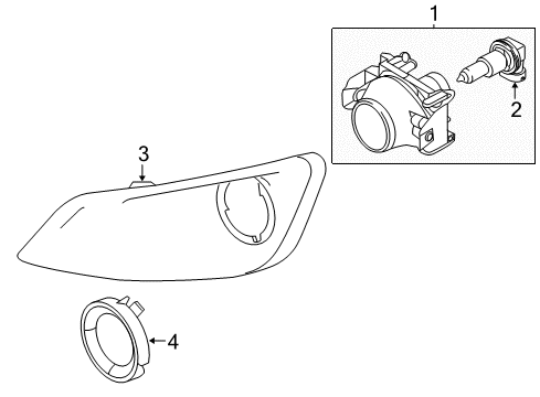 2013 Lincoln MKS Bulbs Diagram