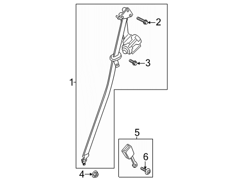 2025 Lincoln Navigator Seat Belt Assembly Diagram for RL1Z-40611B69-AD
