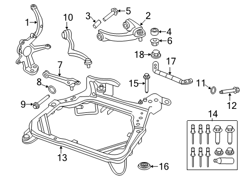 2011 Mercury Milan Rear Lower Control Arm, Front Driver Side Diagram for BE5Z-3079-A