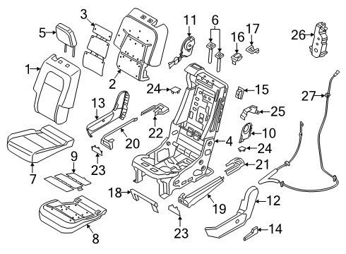 2024 Lincoln Aviator Second Row Seats Diagram 5 - Thumbnail