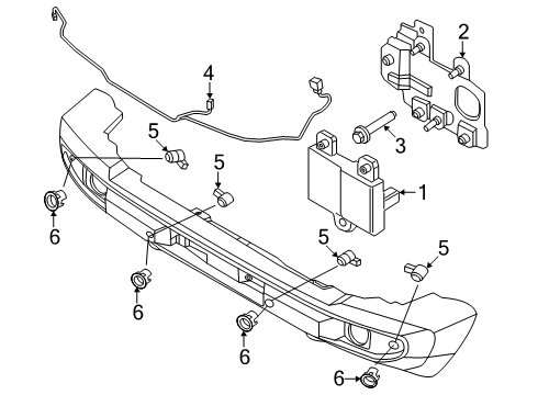 2025 Ford Bronco Electrical Components - Front Bumper Diagram 2 - Thumbnail