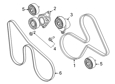 2023 Ford F-150 Belts & Pulleys - Belts Diagram 7 - Thumbnail