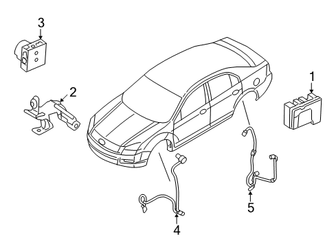 2006 Ford Fusion ABS Components Diagram